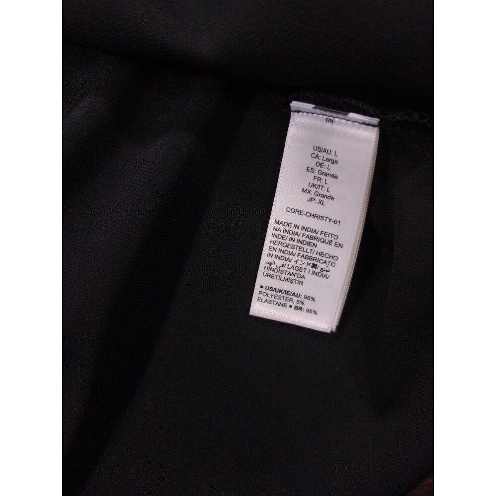 The Drop Black Satin-Look Polyester Cowl Neck Camisole Adjustable Strap Size L - Picture 4 of 7